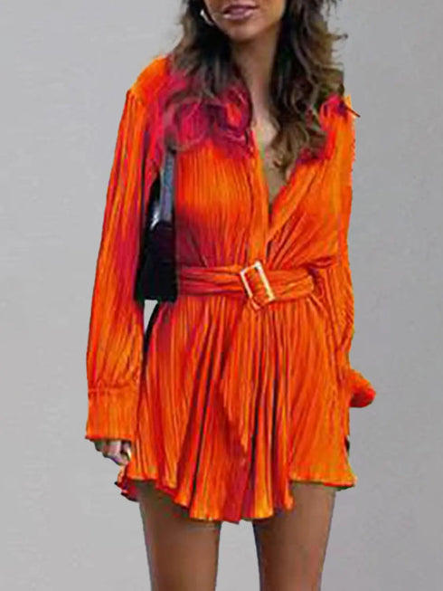 'Amara' Button Up Dropped Shoulder Shirt Dress - Celes Fashion